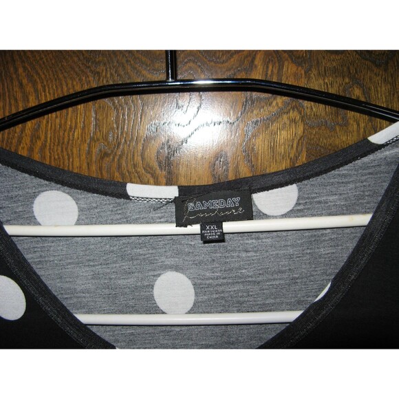 Womens Gameday Cashmere GO Thunder Oklahoma City Black Polka Dot Dress Size 2XL - Picture 2 of 4